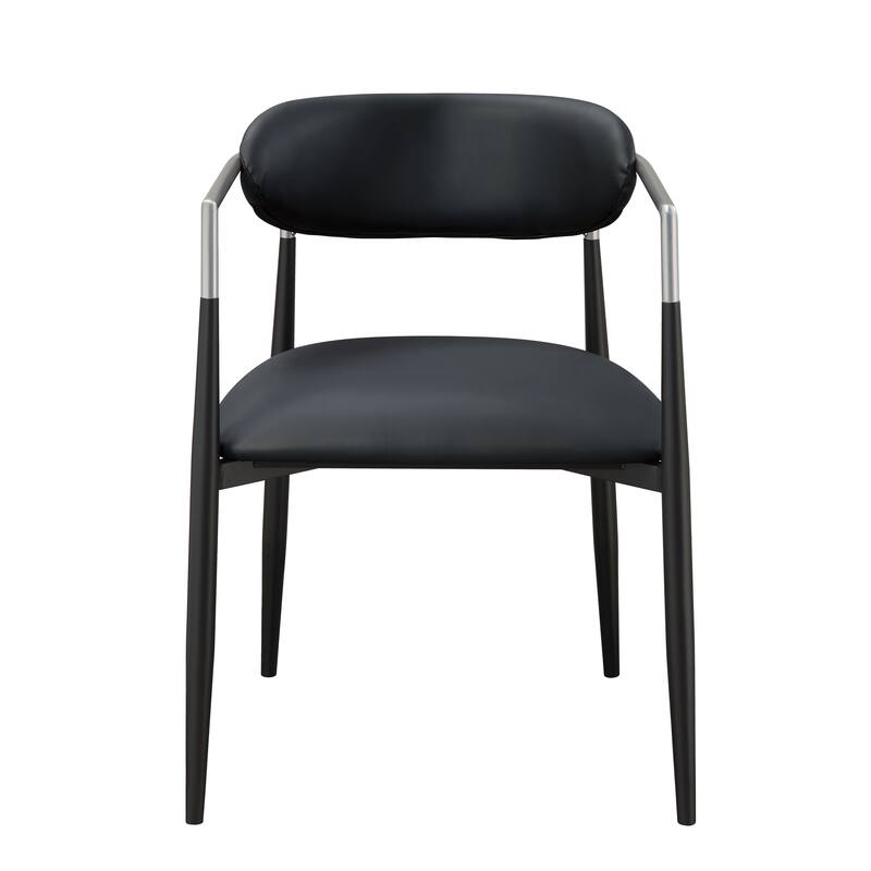 Gavan Synthetic Leather Arm Chair (Set Of 2)