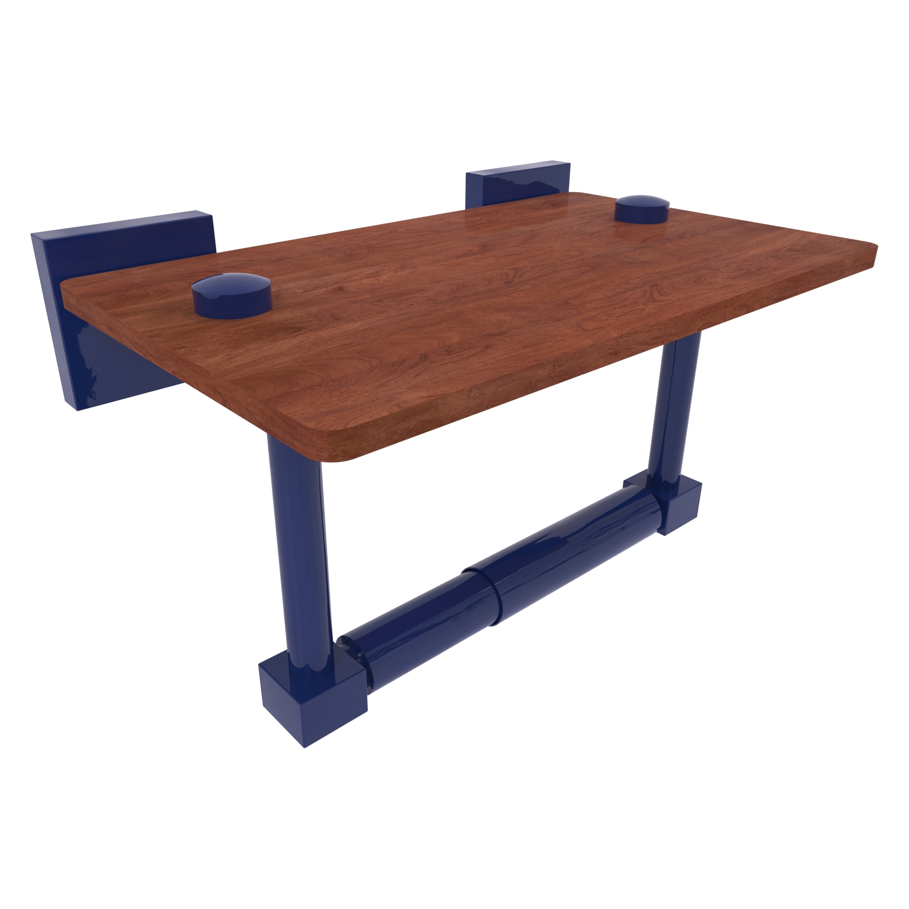 Allied Brass Montero 2 Post Toilet Paper Holder with Wood Shelf