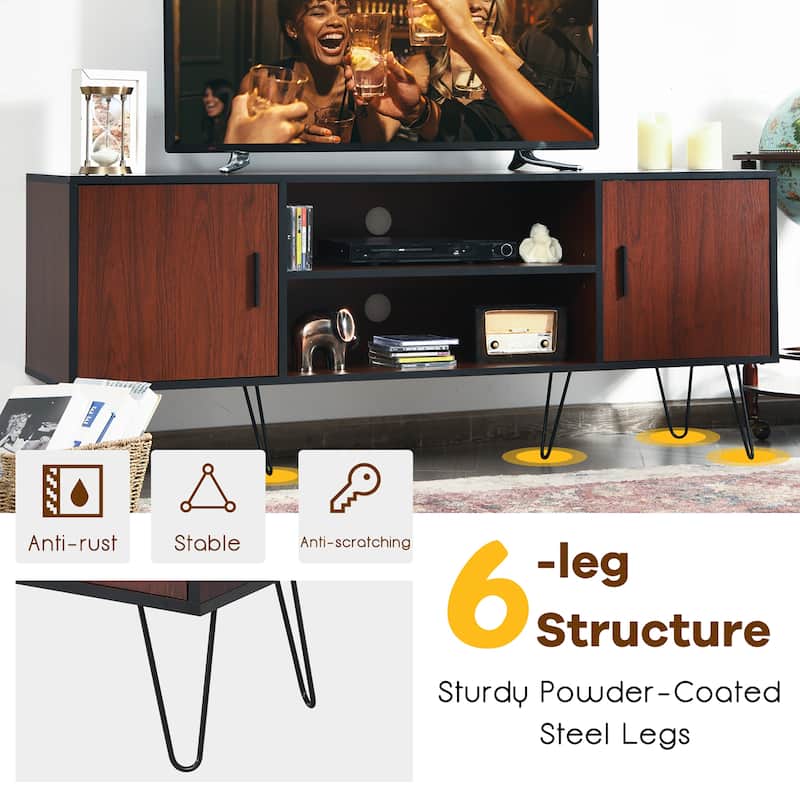 Costway 59'' TV Stand Entertainment Center Media Console Storage - See Details