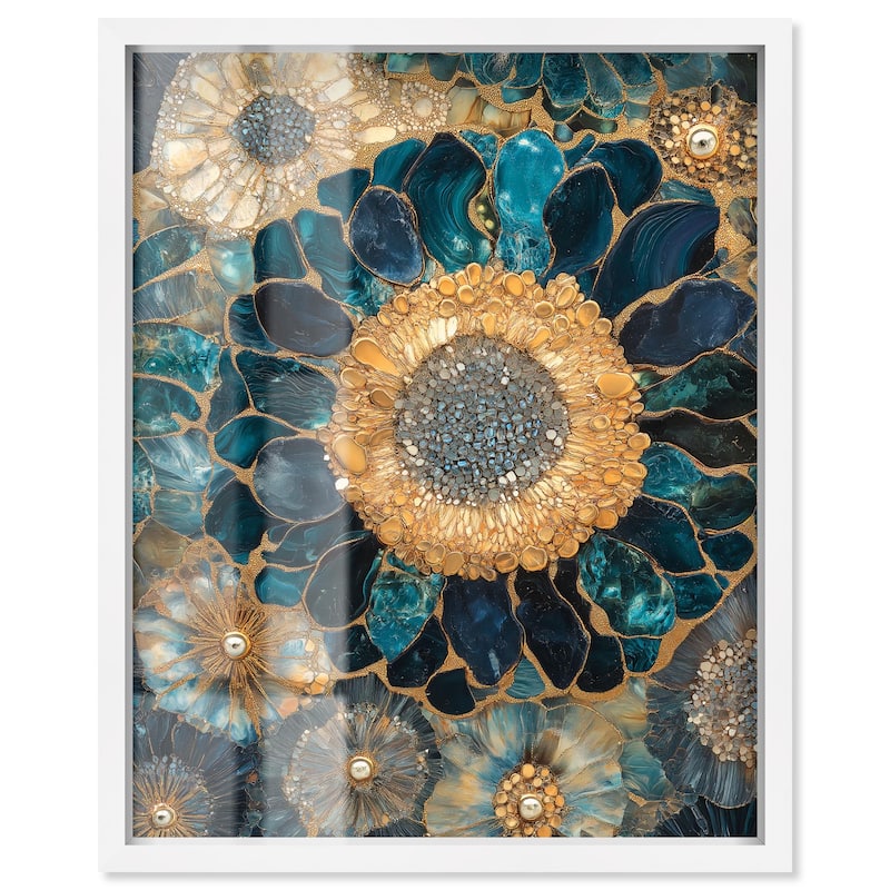Opulent Geode II Shadowbox by Art Remedy - White - 16" x 20"
