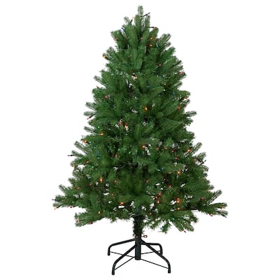 4' Pre-Lit Full Sierra Noble Fir Artificial Christmas Tree Multi Lights