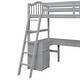 preview thumbnail 43 of 45, Twin Loft Bed with Desk, Drawers, Shelves, and Cabinet - Space-Saving Furniture