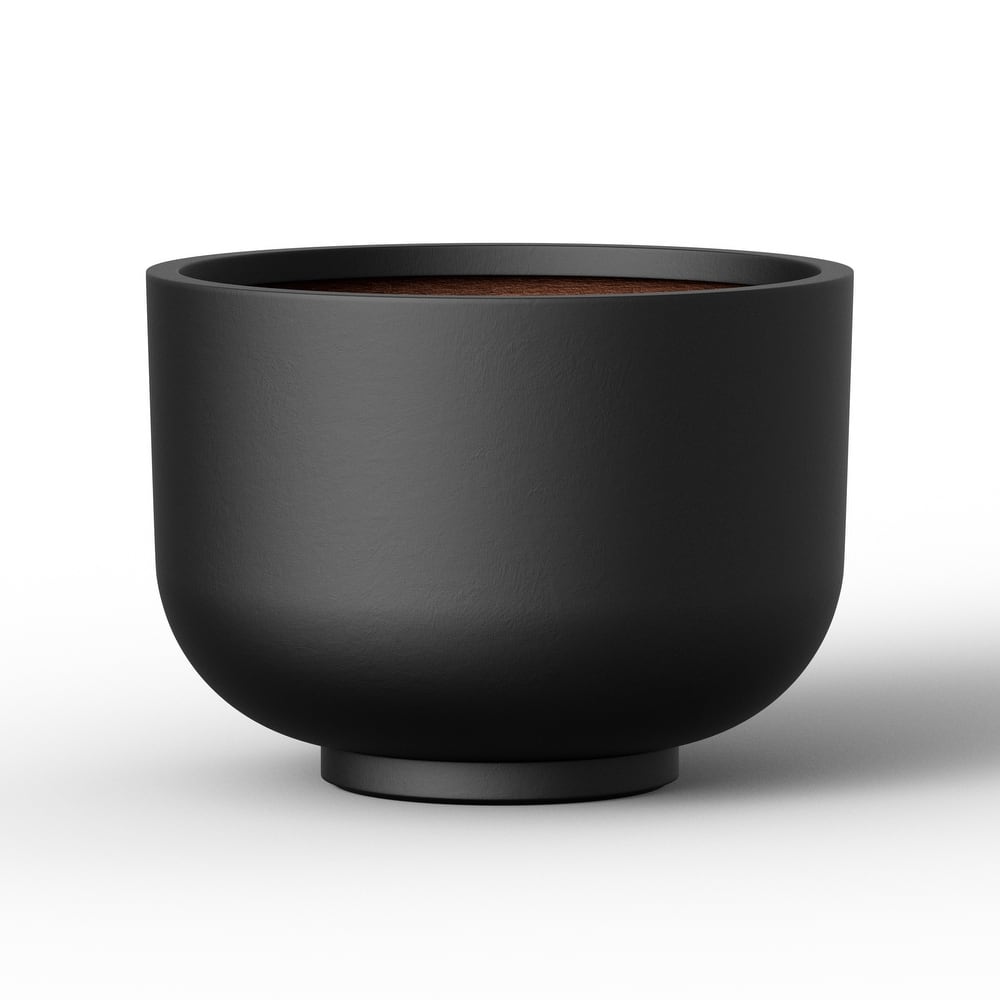 Concrete Planter / Pot Lightweight Planter Bowl with Drainage Holes