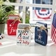 preview thumbnail 16 of 24, Glitzhome Set of 3 Wooden Patriotic Americana Table Signs Decor Mason Jar