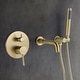 preview thumbnail 24 of 41, Solid Brass 2 Handle Wall Mounted Roman Tub Faucet With Handheld Shower