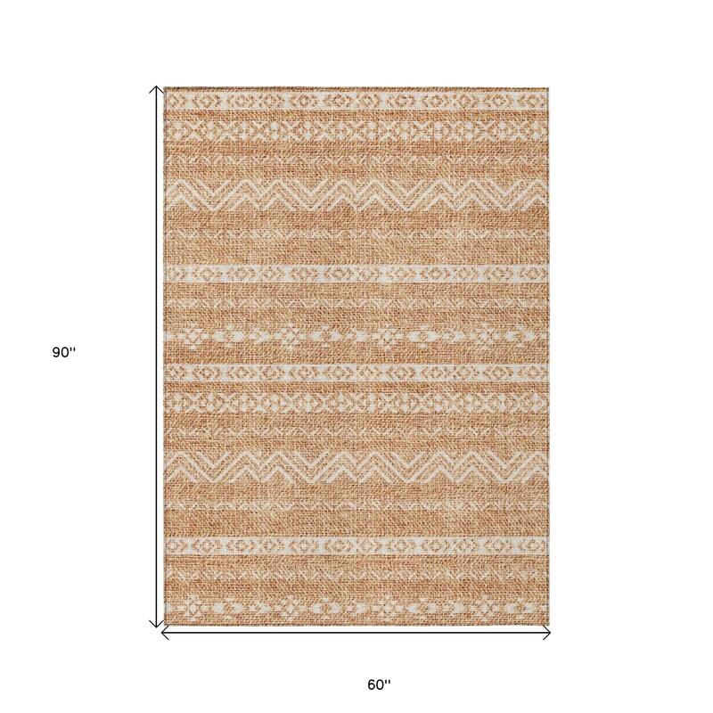 HomeRoots Southwestern Transitional Rectangle Outdoor Rug