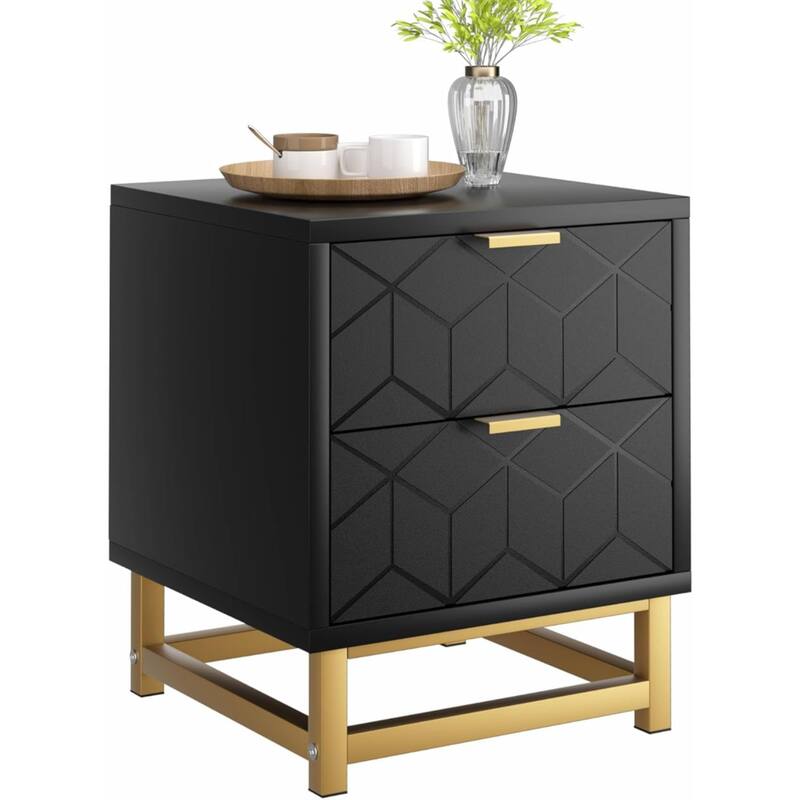 2 Drawer Dresser Nightstand for Bedroom, Living Room, Entryway