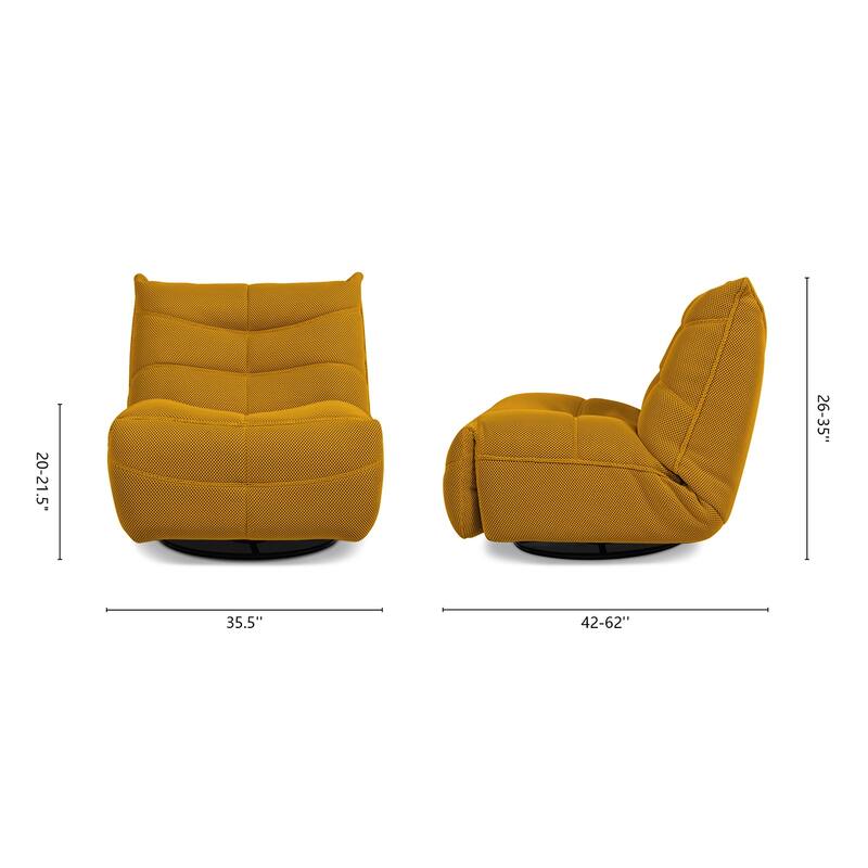 Rearden 35.5" Swivel Glider Manual Recliner Gaming Lounge Chair