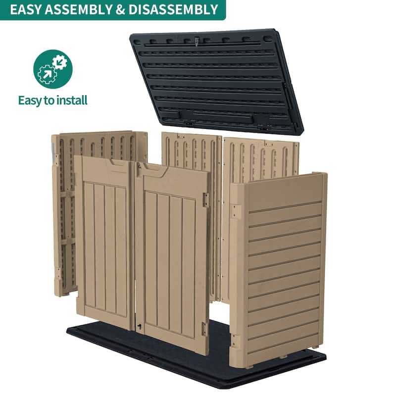 4.25 ft. W x 2.4 ft. D Resin Storage Shed