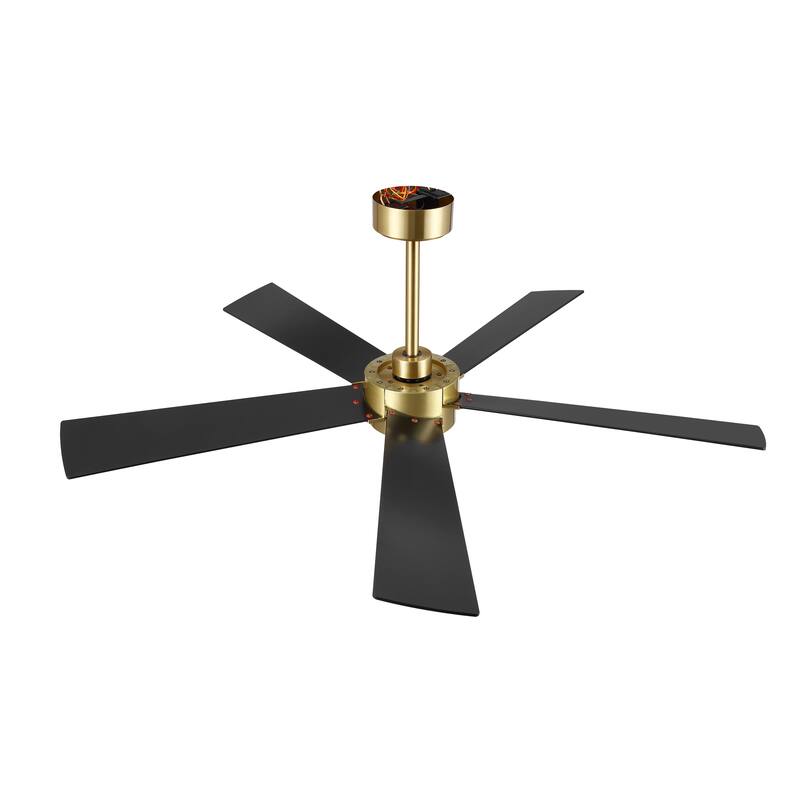 MLiAN 54 inch 5 Blades Indoor Ceiling Fan Remote Control 6-Speed DC - N/A