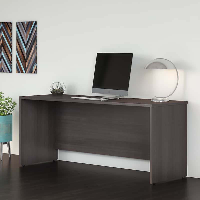 Studio C Laminate Credenza Desk by Bush Business Furniture - Storm Gray