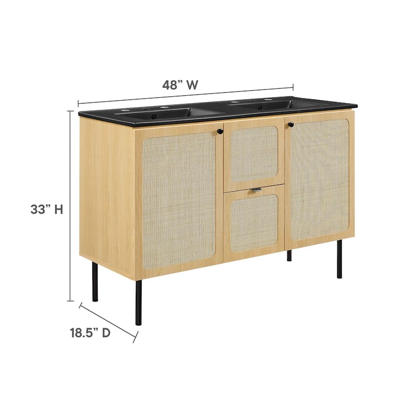 Chaucer Bathroom Vanity with Black Basin Included