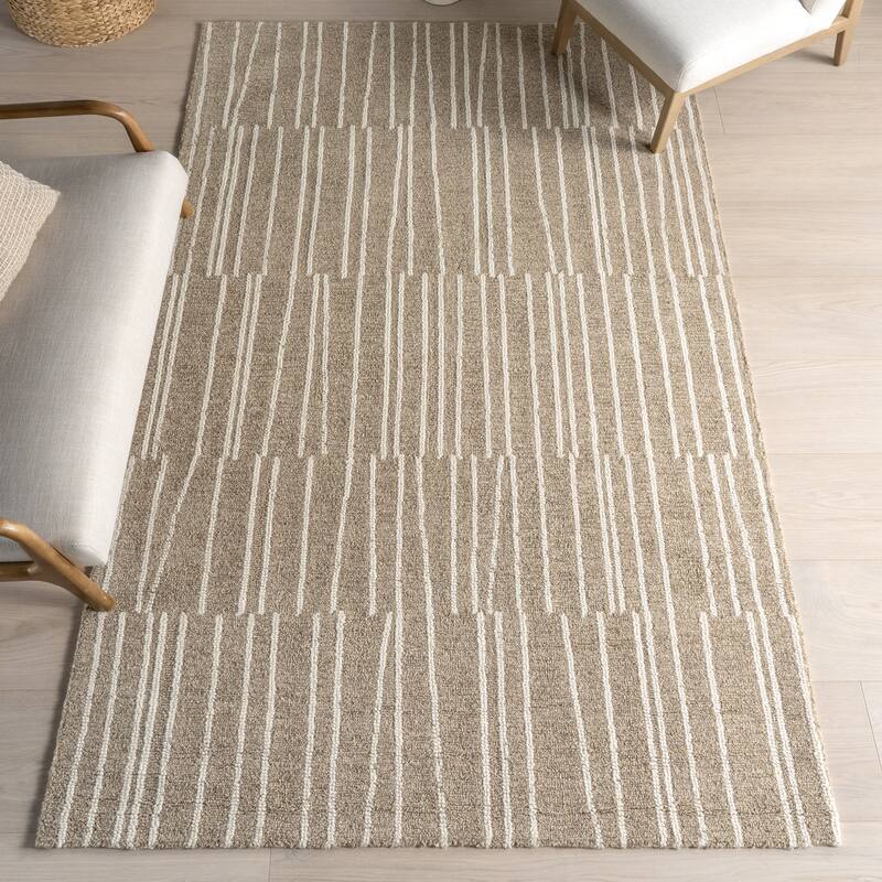 Nuloom Tavianna Contemporary Striped Area Rug - 4' x 6' - Beige