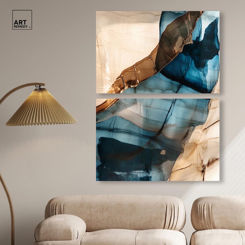 Glitch Aesthetic I Canvas Set of 2 by Art Remedy, Gallery Wrapped