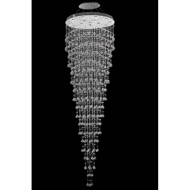 Fleur Illumination 16 light Chrome Chandelier - Chrome/royal cut crystals