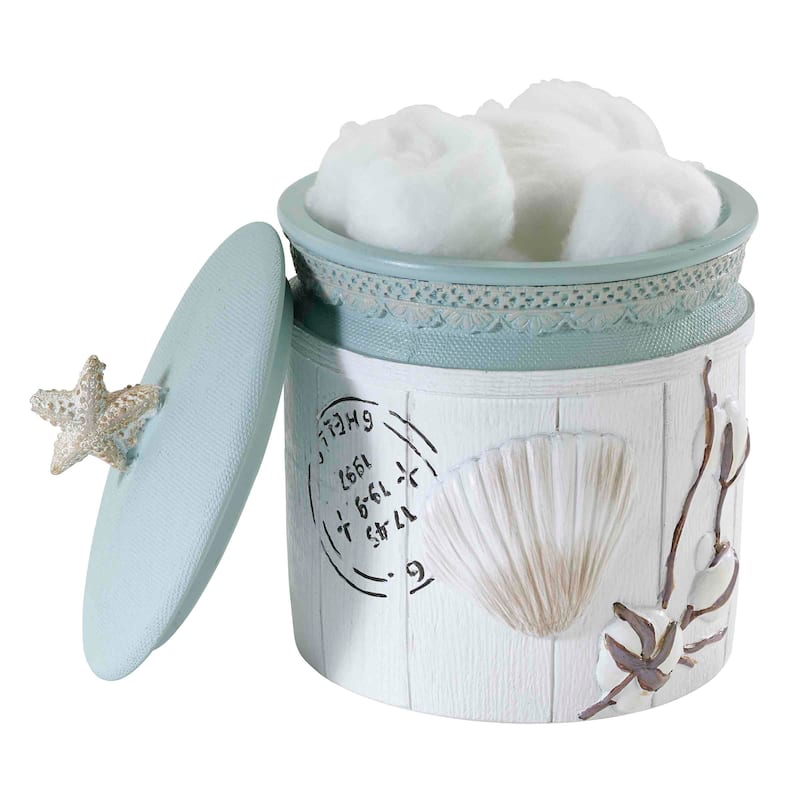 Avanti Linens Farmhouse Shell Jar - White