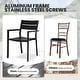 preview thumbnail 7 of 18, 7/9/11/13-Piece Set Outdoor Aluminum Dining Table with Umbrella Hole and Stackable Chairs