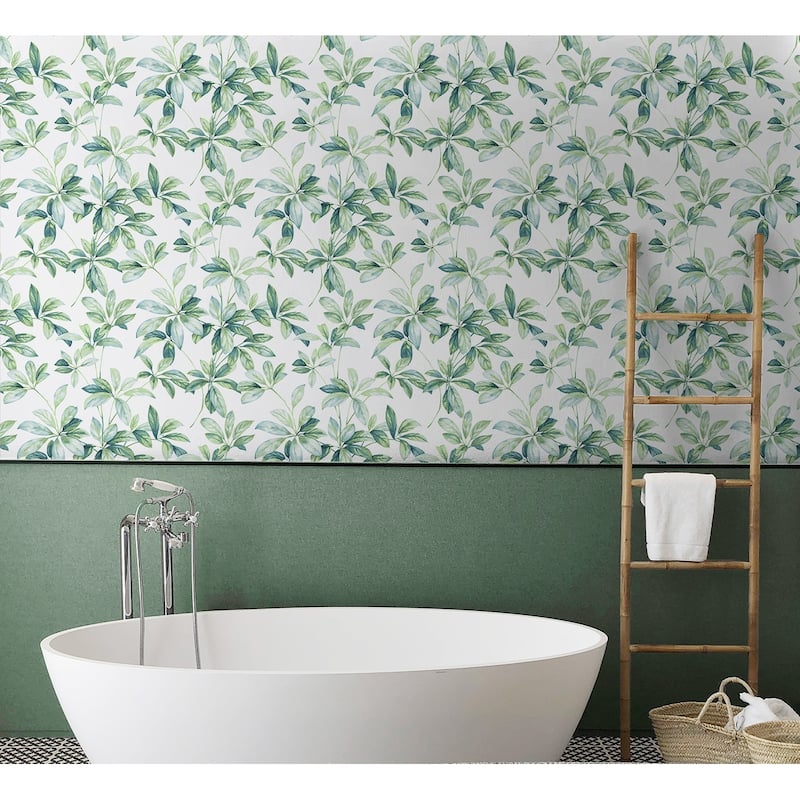 NextWall Leaf Trail Peel and Stick Wallpaper