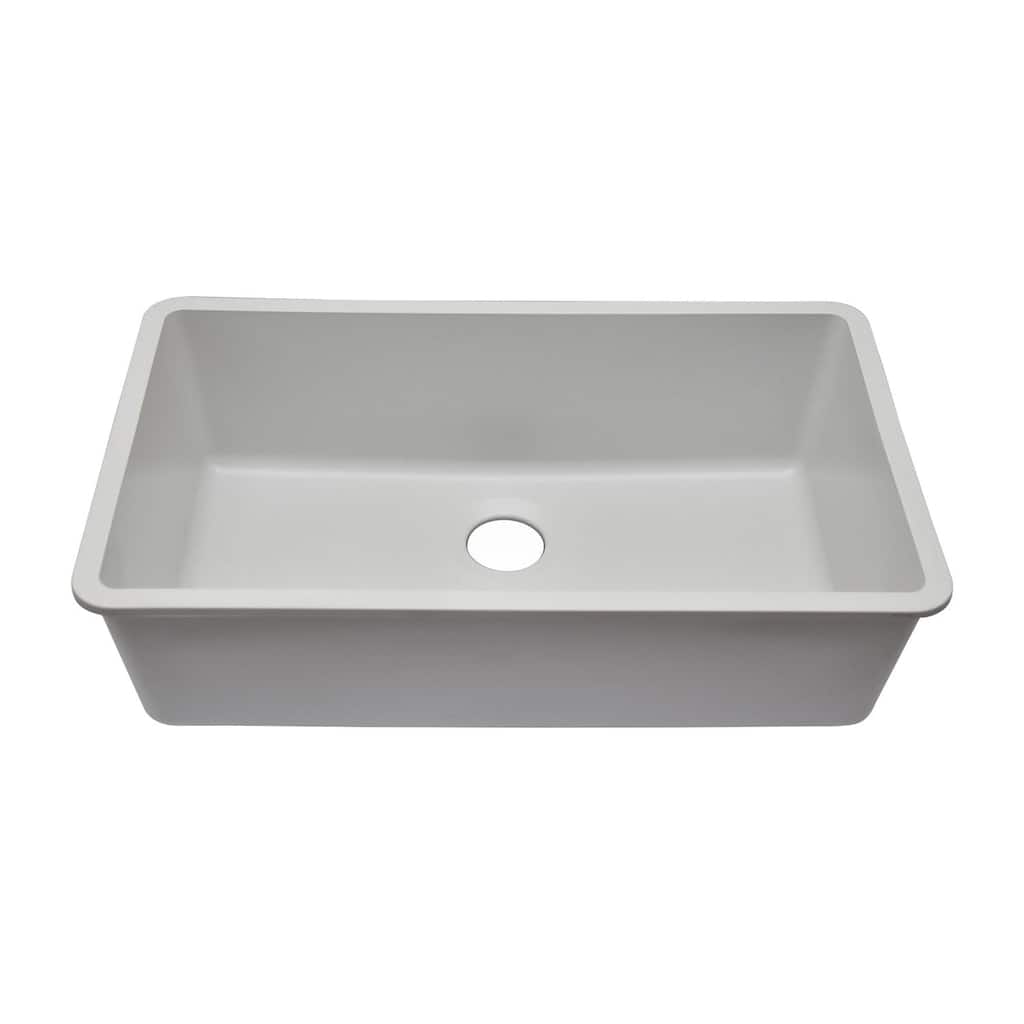 Lexicon Granite Composite 32 inch Kitchen sink in Galaxy White - 19x32