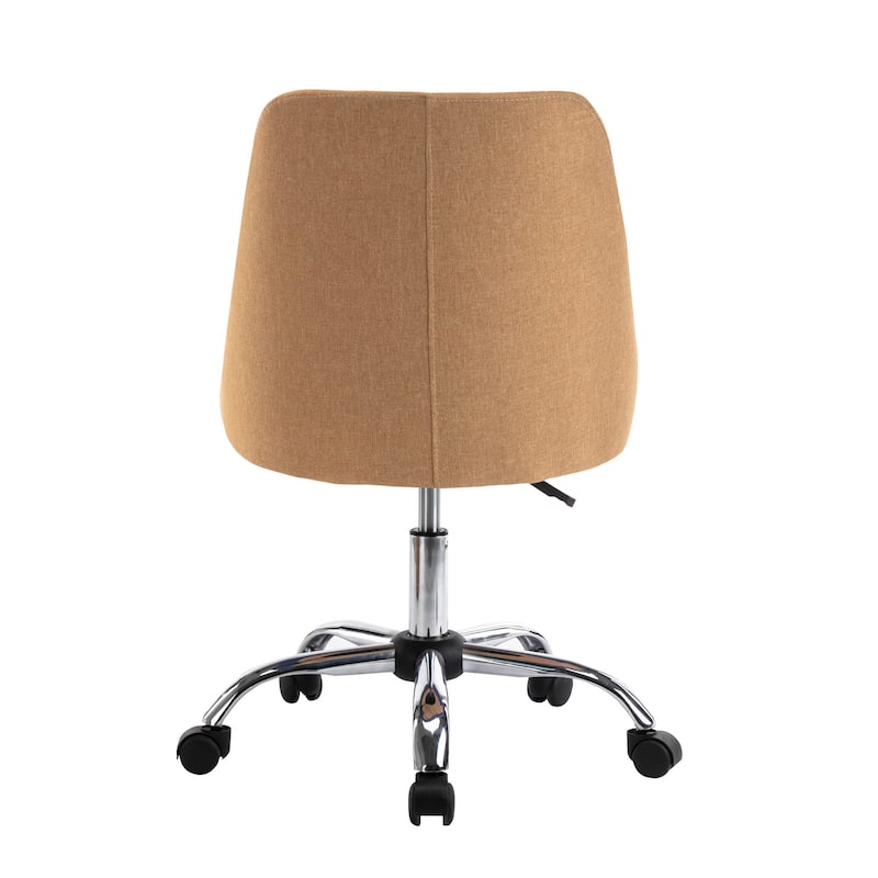 Porthos Home Roache Fabric Upholstered Office Chair with Chrome Base