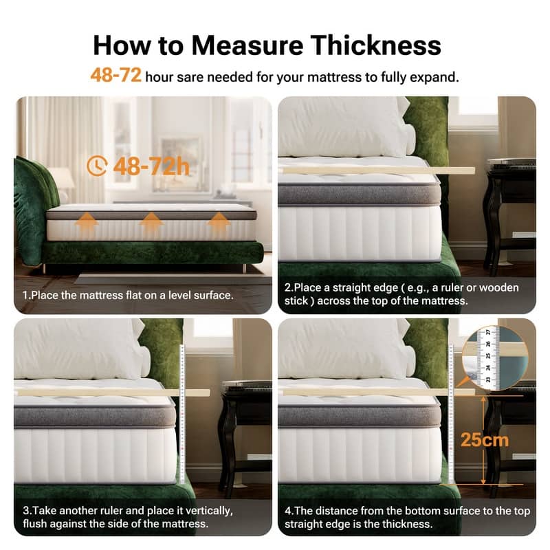 SweDrea 12 in. Medium Hybrid Memory Foam Mattress with CertiPUR-US and Oeko-TEX , Featuring Bamboo Charcoal Absorption.