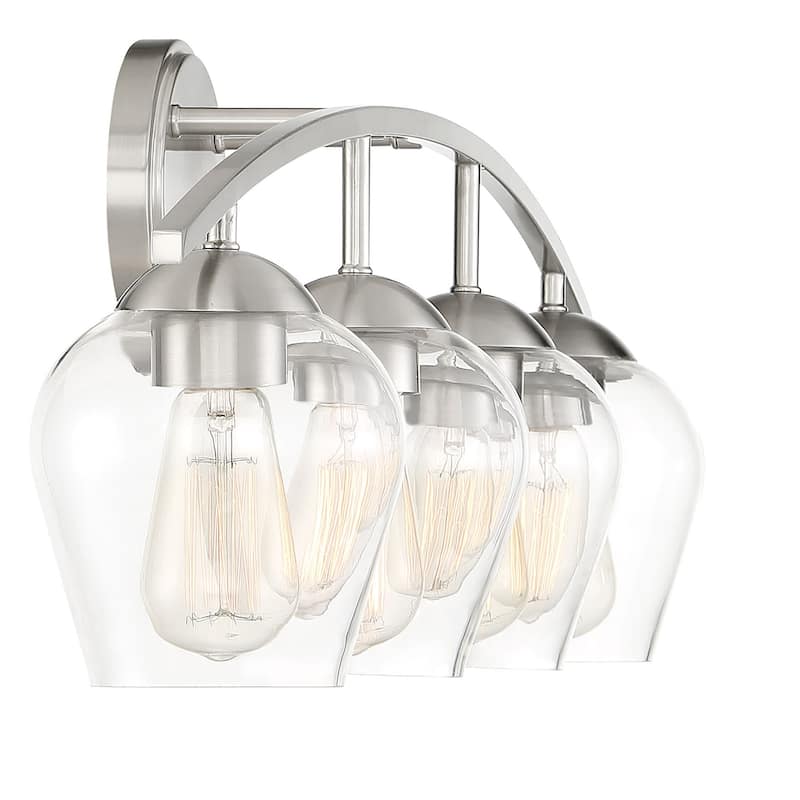 Meridian M80033 4 Light 33" Wide Bathroom Vanity Light with Clear