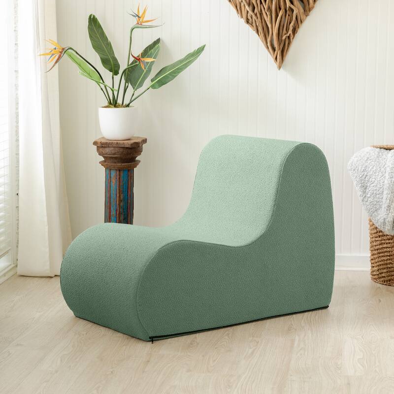 Jaxx Uptown Modern Armless Accent Chair, Boucle