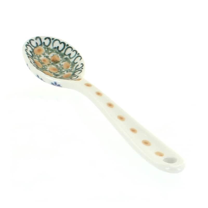 Blue Rose Polish Pottery 592 Ceramika Artystyczna Sugar Spoon