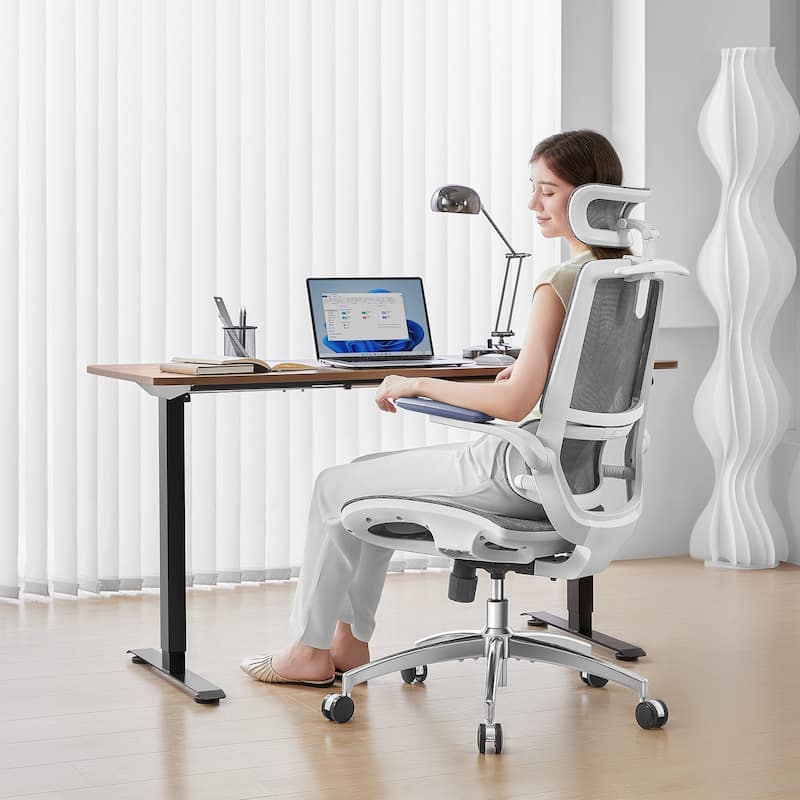 SIHOO M59AS Ergonomic Office Chair, High Back, Mesh, 3D Flip Armrests, 300lb - N/A