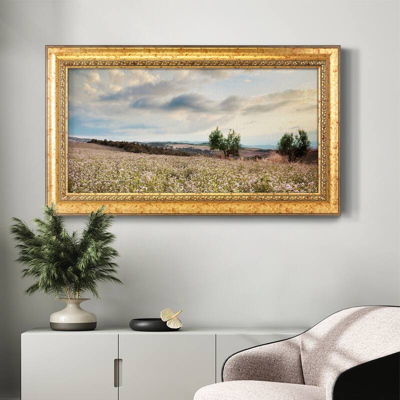 Tuscan Wildflowers Premium Framed Canvas- Ready to Hang