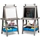 preview thumbnail 1 of 6, 3 in 1 Kids Art Easel Double Sided Storage Easel w Storage Boxes