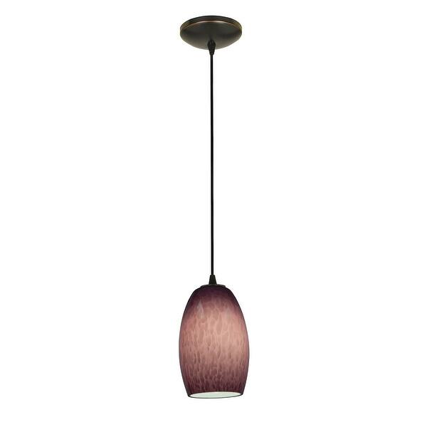 slide 2 of 2, Access Lighting Chianti Bronze Integrated LED Cord Pendant, Purple Cloud Shade