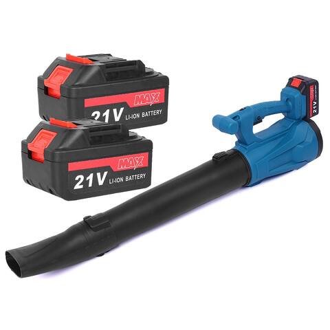 BOSCARE 21V Electric Cordless Leaf Blower w/2x4.0Ah Battery & Charger - 35.43''