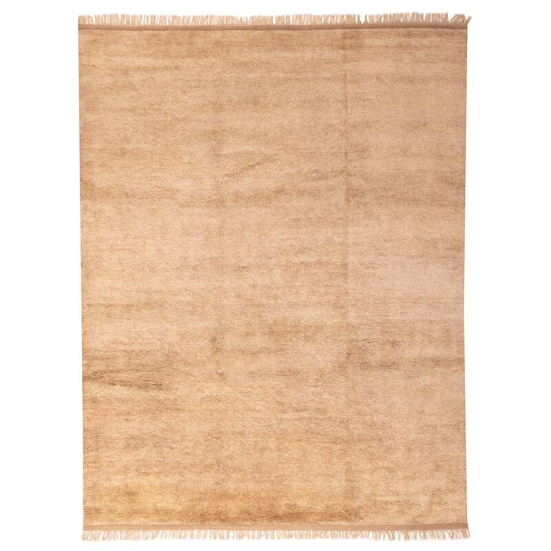 ECARPETGALLERY Hand-knotted Pak Finest Gabbeh Tan Wool Rug - 10'5 x 13'5