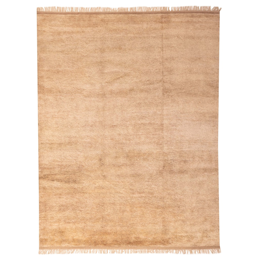 ECARPETGALLERY Hand-knotted Pak Finest Gabbeh Tan Wool Rug - 10'5 x 13'5