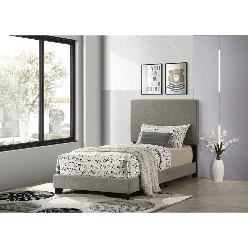 Dorian Fabric Upholstered Full Panel Bed - Taupe - Twin