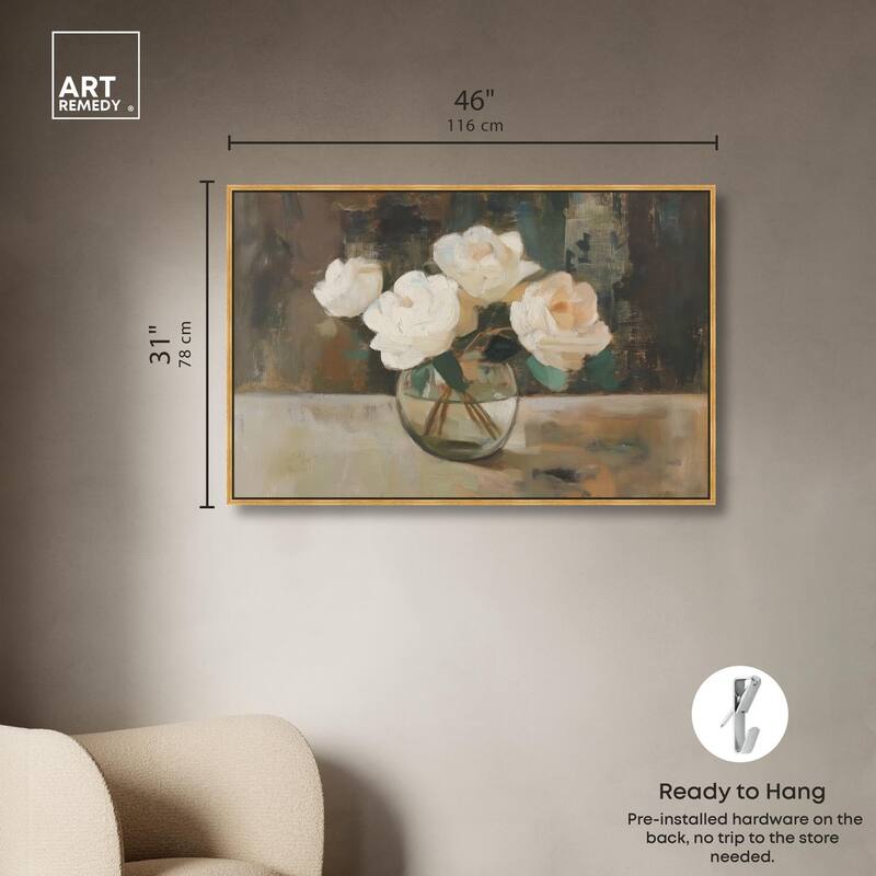 Creamy Cascade Cluster I Canvas by Art Remedy