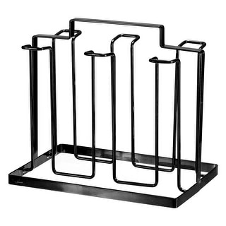 Cup Drying Rack, 220x185mm for Home Counter, Office, Kitchen Black
