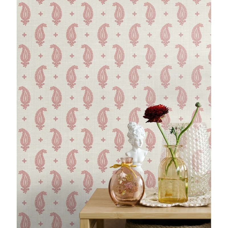 Seabrook Designs Maia Paisley Nonwoven Unpasted Wallpaper