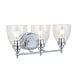 preview thumbnail 12 of 82, Magnolia Metal/Glass LED Vanity, by JONATHAN Y 3-Light - Chrome