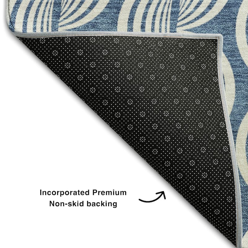 Premium Washable Super Soft Transitional Scallop Mayfield Rug