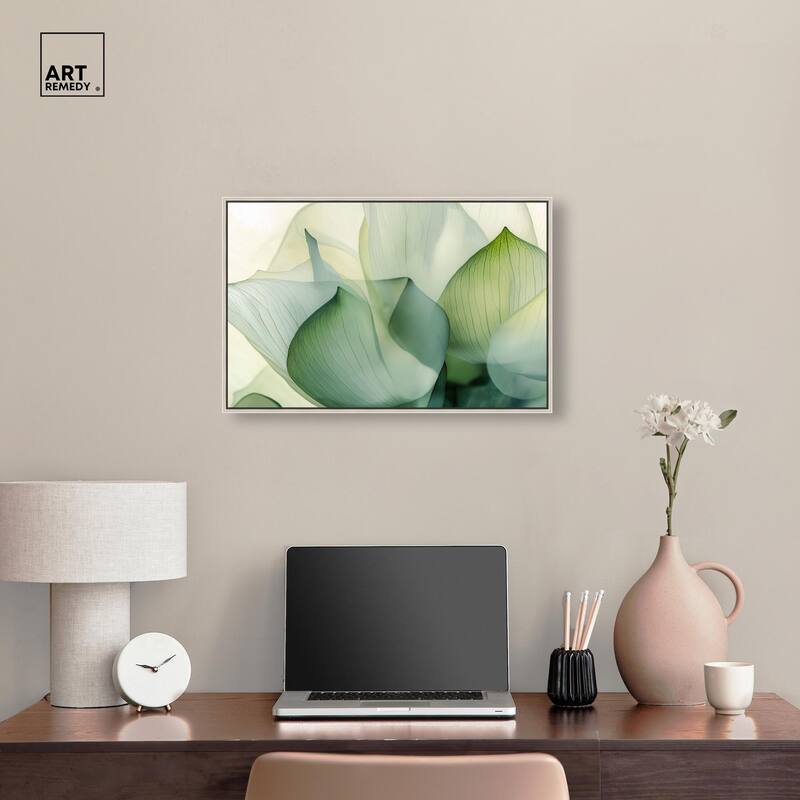 Translucent Floral Layers Canvas by Art Remedy
