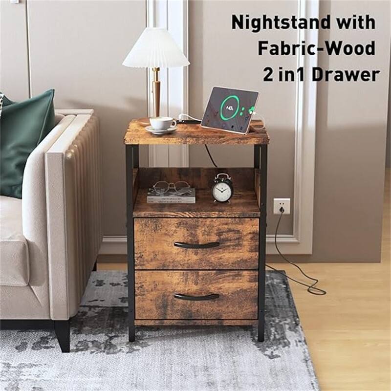 Nightstand with Charging Station