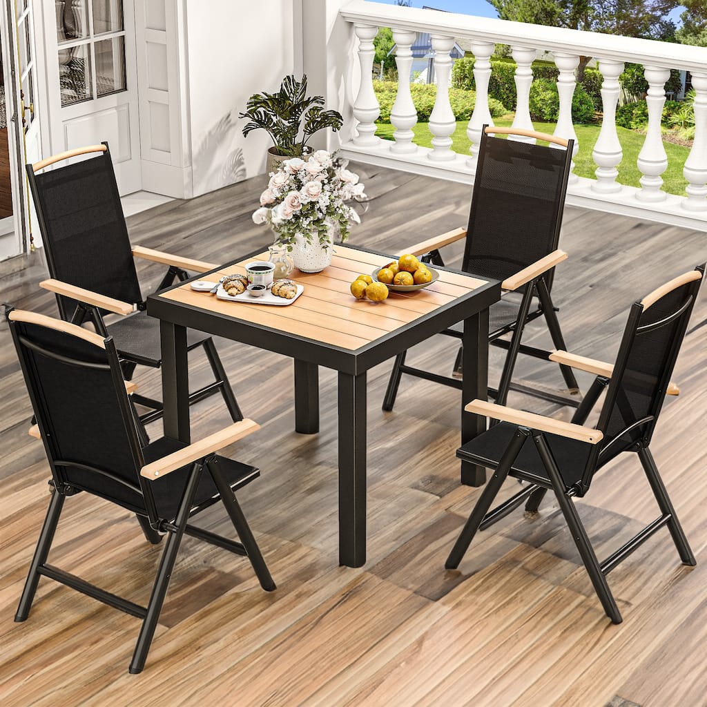 Outdoor Dining Armchair Patio Chair Picnic Chair(Set of 2)