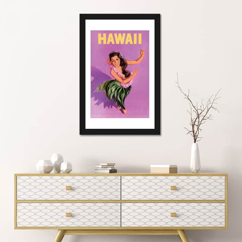 iCanvas "Hawaiian Hula Girl Vintage Travel Poster" by Piddix