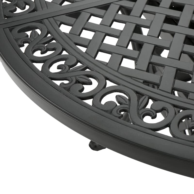 Roomfitters Outdoor Expandable Aluminum Dining Table with Elegant Design, Perfect for Patio and Garden Use
