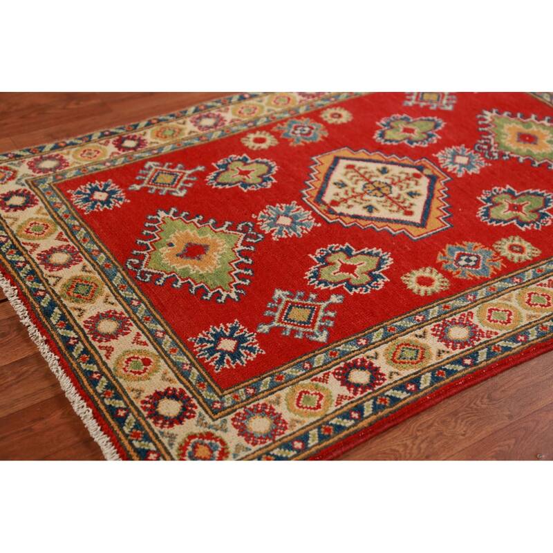 Traditional Kazak Oriental Foyer Rug Handmade Accent Wool Carpet - 2'9"x 4'0"