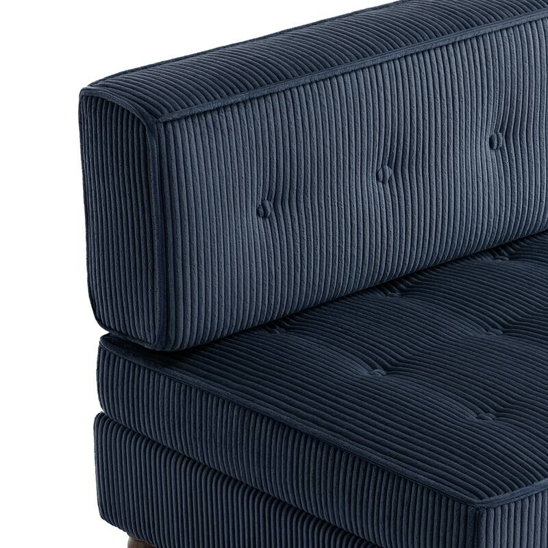 32.57" W Upholstered Corduroy Armless Accent Chair