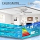 preview thumbnail 18 of 34, Kviflon 46 or 52 Inch Flush Mount Ceiling Fan with Light and Remote,5 Dual Side Blades for Living Room Bedroom Kitchen