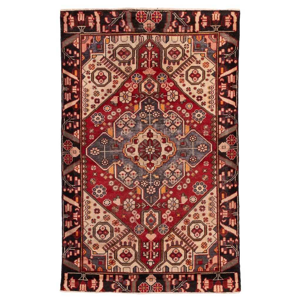 ECARPETGALLERY Hand-knotted Andelz Red Wool Rug - 3'10 x 6'3